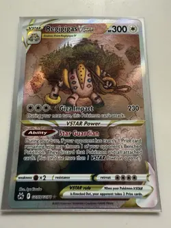 Regigas VSTAR English Pokemon Card GG55/GG70 Crown Zenith 2023 Full Art - Image 1