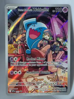 Team Rocket's Wobbuffet 203 Sv: Scarlet & Violet Promo Cards Holo Pokemon - Image 1
