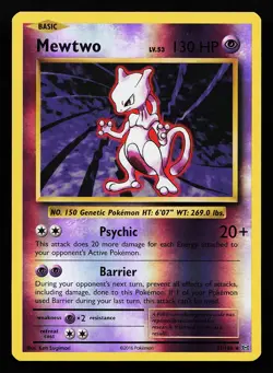 Mewtwo 51/108 Reverse Holo Rare XY Evolutions Pokemon Card - Image 1