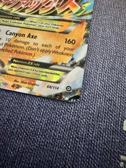 Pokemon TCG M Steelix EX XY Steam Siege 68/114 Ultra Holo Rare Card NM - Image 3