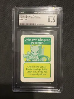 Pokemon Master Trainer Board Game - Unknown Dungeon Monster Card CGC 8.5 - Image 1