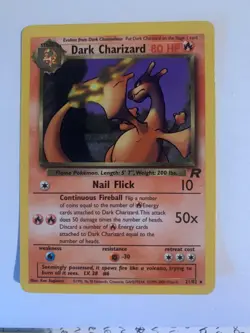 Vintage Rare Dark Charizard, Dark Charmeleon, Charmander Pokemon Cards Team R - Image 2