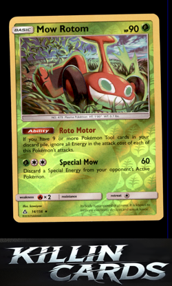 Reverse Holofoil Mow Rotom 14/156 Pokemon Rare SM - Ultra Prism Card LP - Image 1