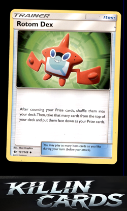 Rotom Dex 131/149 Pokemon Uncommon SM Base Set Card LP - Image 1