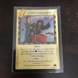 Harry Potter Diagon Alley CCG Card Biased Commentary 34/80 - Image 1