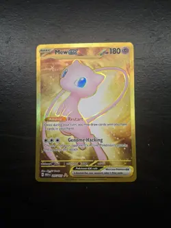 Pokemon TCG Mew EX Metal Gold NM 205/165 Scarlet & Violet 151 Promo Card - Image 1