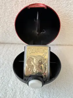 Pokemon 1999 23k Gold Plated Trading Card Pikachu Burger King Promo With Bag - Image 1