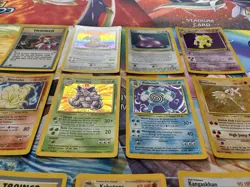 Vintage Pokemon Card Lot WOTC Holo Fire Dragonite Ditto Ninetales - Image 3