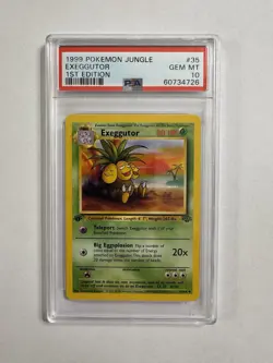 1999 Pokemon Jungle Exeggutor 35/64 1st Edition Non-Holo Card PSA 10 GEM MINT - Image 1
