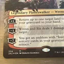 Wrenn and Six Borderless Foil Double Masters 2022 MTG Magic Gathering Wren Mint - Image 3