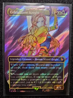 Celes, Rune Knight (Borderless) (Surge Foil) Commander: Final Fantasy Foil - Image 1