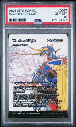 2025 MTG FINAL FANTASY: THROUGH THE AGES #0017 WARRIOR OF LIGHT PSA 10 - Image 1