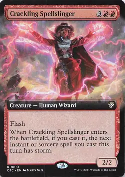 Crackling Spellslinger (Extended Art) Outlaws of Thunder Junction Regular - Image 1