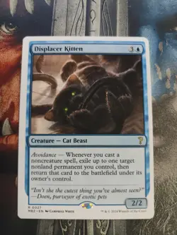 Displacer Kitten MTG (White Border) Mystery Booster 2 MB2 Near Mint NM Magic - Image 1