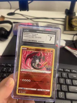 Pokemon Go Radiant Charizard 11/78 TCG Card in NM Condition - Image 1
