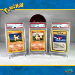 Ponyta, Growlithe, Poke Ball - Set of 3 - Pokemon TCG - 1999 Mixed Set - PSA 2&4 - Image 1