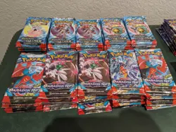 Sealed lot of 200 Pokemon Scarlet & Violet booster packs (4 sets of 50) No Res - Image 3