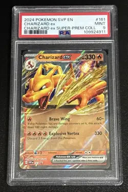 Pokemon TCG Scarlet and Violet Black Star Promo Charizard ex 161 PSA 9 - Image 1
