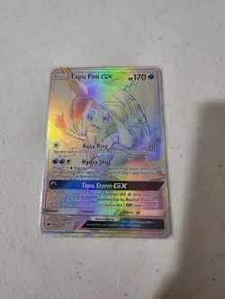 Tapu Fini GX 152/147 Rainbow Secret Ultra Rare 2017 Pokemon Burning Shadows NM ✨ - Image 1