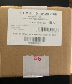 Pokemon TCG Scarlet Violet Black Bolt Tech Sticker 12 Blister Pack Sealed Case - Image 1