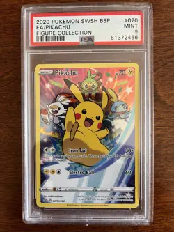 Pokemon Pikachu Sword & Shield Figure Coll. Full Art Promo SWSH020 PSA 9 Mint - Image 1