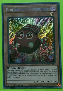 YUGIOH 1st EDITION BROL-EN064 PERFORMAPAL KURIBOHBLE SECRET RARE NEAR MINT - Image 1
