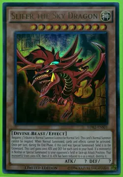 Yugioh Slifer the Sky Dragon LDK2-ENS01 Ultra Rare Limited Edition LP - Image 1