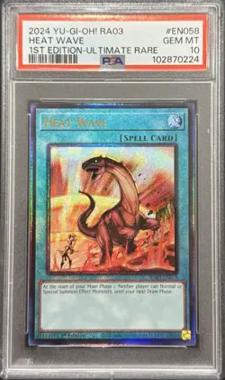 2024 PSA 10 YUGIOH RA03 ULTIMATE RARE HEAT WAVE 🔥 - Image 1