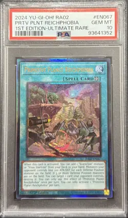 2024 PSA 10 YUGIOH RA02 ULTIMATE RARE PRIMITIVE PLANET 💎 - Image 1