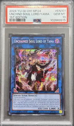 2024 PSA 10 YUGIOH MP24 SECRET RARE UNCHAINED SOUL LORD OF YAMA 💎 - Image 1