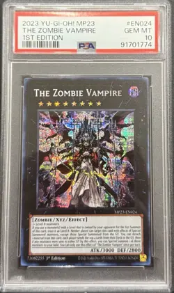 2023 PSA 10 YUGIOH MP23 1ST ED SECRET RARE THE ZOMBIE VAMPIRE 💎 - Image 1