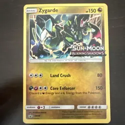 Pokemon Card Zygarde Black Star Promo SM48 Stamped Near Mint Condition - Image 1