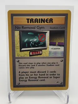 2000 Pokemon Gym Heroes No Removal Gym Trainer Stadium Card 103/132 Rare NM/LP - Image 1