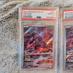 PSA 10 Groudon AR 069/062 SV3a Raging Surf x2 Pokemon Card Japanese 2023 - Image 2