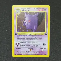 HOLO BLEED GENGAR 1st Edition 5/62 Rare 1999 Pokemon Fossil Set Card WOTC | MINT - Image 1