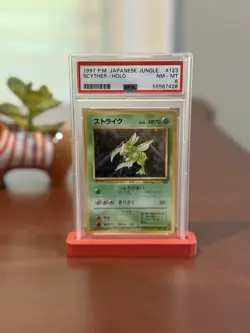Japanese Scyther #123 Jungle 1997 Holo Rare WOTC Pokemon Card TCG PSA 8 - Image 1