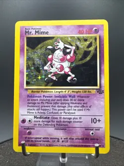 Mr. Mime 6/64 Holo Card Jungle Set 1999 Pokemon WOTC - Image 4