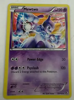 Pokemon TCG English Card Legendary Treasures Mewtwo 53/113 Holo Rare NM - Image 1
