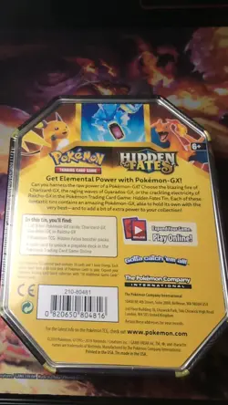 Pokemon Hidden Fates GX Tin-Charizard Card & 4 Booster Packs-Factory Sealed - Image 2