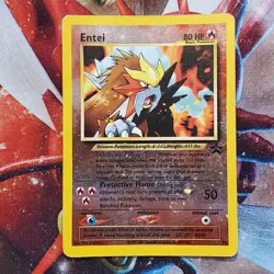 Entei - 34 - Neo Series Holographic Promo Rare - Pokemon Card - Lot #590 - Image 3