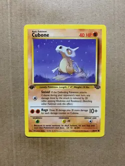 1st Edition Cubone 50/64 Jungle Set - Common Pokemon Card - NM/Mint - Image 1