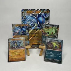 Prismatic Evolutions Lucario EX And Tyranitar Stamped Promo Cards (4 Sets!) - Image 1