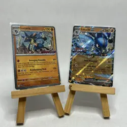 Prismatic Evolutions Lucario EX And Tyranitar Stamped Promo Cards (4 Sets!) - Image 3