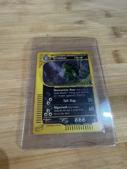 Pokemon TCG Tyranitar Aquapolis Holo Card H28/32 NM Near Mint E Reader 2003 - Image 2