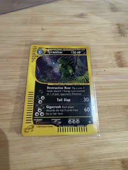 Pokemon TCG Tyranitar Aquapolis Holo Card H28/32 NM Near Mint E Reader 2003 - Image 4