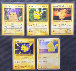 Pokemon Card Pikachu Lot of 5 Japanese Base Junge Gym Challenge Neo Genesis - Image 1