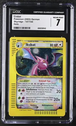 CGC 7 German Crobat 2003 Skyridge 147/144 Holo Pokemon Card - Image 1