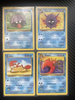 Pokemon TCG Fossil Kingler # 38/62 Krabby 51/62 Card Set Vintage - Image 1