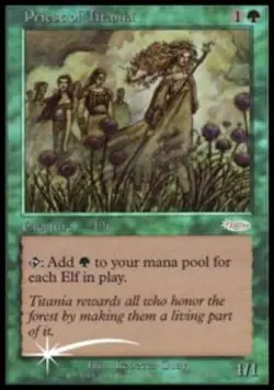 [1x] Priest of Titania - Foil FNM 2003 Heavy Play, English FNM Promos MTG Magic - Image 1