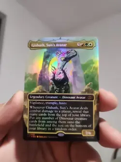 MTG Gishath, Sun's Avatar Borderless Foil, Mythic, Lost Caverns of Ixalan - Image 2